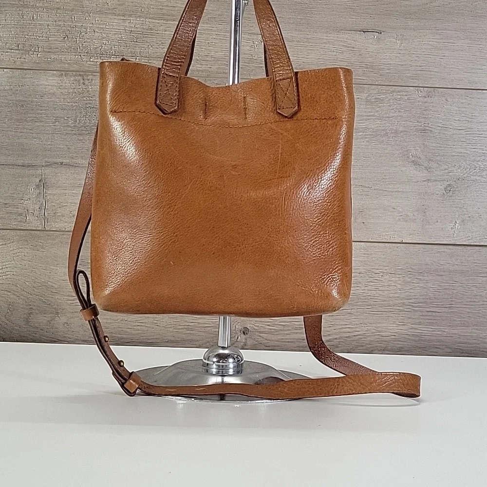 Madewell Small Classic Brown Leather Tote Bag